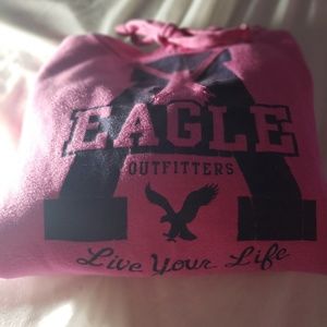 American eagle pink hoodie